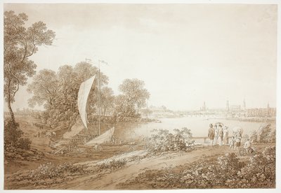 Vista de Dresde desde Pieschen de Adrian Zingg