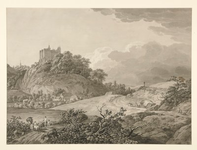 Vista del castillo de Nossen en Sajonia de Adrian Zingg