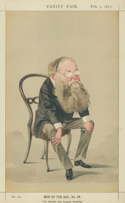Mr Wilkie Collins (litografía en color) de Adriano Cecioni