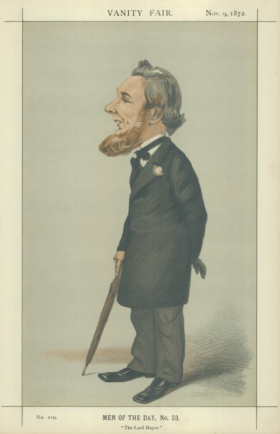 Sir Sydney Hedley Waterlow (litografía en color) de Adriano Cecioni