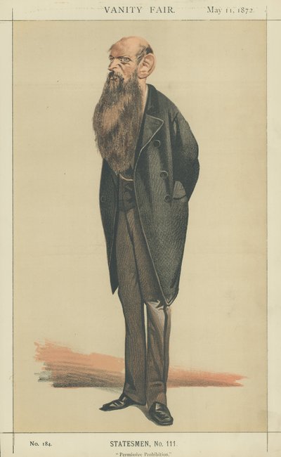 Sir Wilfrid Lawson (litografía en color) de Adriano Cecioni