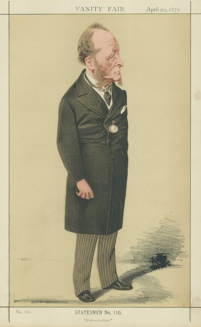 The Right Honourable Gathorne Hardy (litografía en color) de Adriano Cecioni