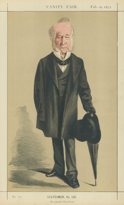 The Right Honourable Spencer Horatio Walpole (litografía en color) de Adriano Cecioni