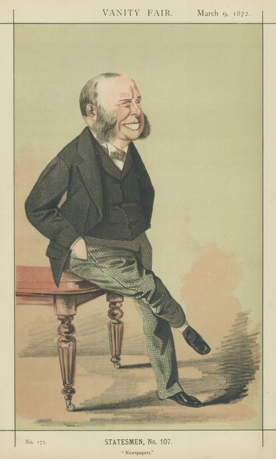 W H Smith (litografía en color) de Adriano Cecioni