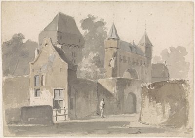 Vista de una puerta de la ciudad de Adrianus Eversen