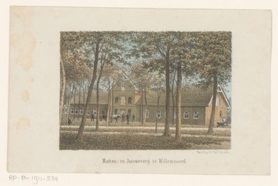 Vista de la fábrica de esteras y yute de Willemsoord
Fábrica de esteras y yute en Willemsoord (título del objeto) de Adrianus Hidde Heremiet Voorhorst (possibly)