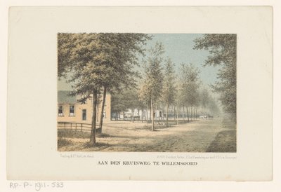 Cara en Willemsoord En Kruisweg en Willemsoord (título sobre objeto) de Adrianus Hidde Heremiet Voorhorst