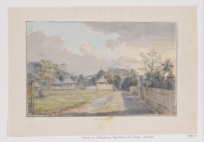 Vista de Malangbong, regencia de Sumedang, Priangan, Java Occidental de Adrianus Johannes Bik