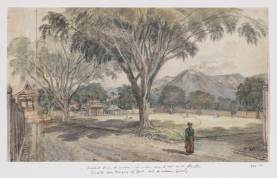 Vista del alun-alun de un pueblo de Adrianus Johannes Bik