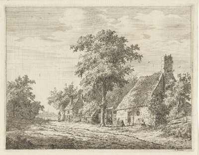 Dos casas a lo largo de un camino de Adrianus Serné