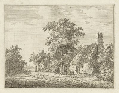 Dos casas a lo largo de un camino de Adrianus Serné