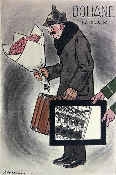 Caricatura del embajador soviético en Francia, Valerian Devgalevsky, del diario francés 