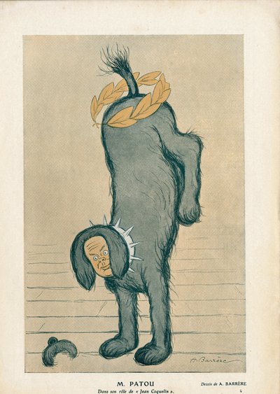 Personaje de la obra “Chantecler” de Edmond Rostand Jean Coquelin en el papel del perro Patou - Fantasio de Adrien Barrere