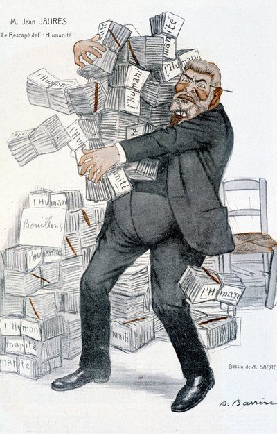 Jean Jaures, el "rescatado de la Humanidad" - por Adrien Barrere (1877-1931), en "Fantasio" del 01/11/1906 de Adrien Barrere