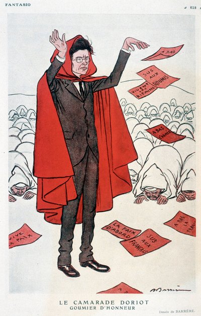 El camarada Jacques Doriot, goumier de honor - por Barrère, en "Fantasio" del 07/07/1925 de Adrien Barrere