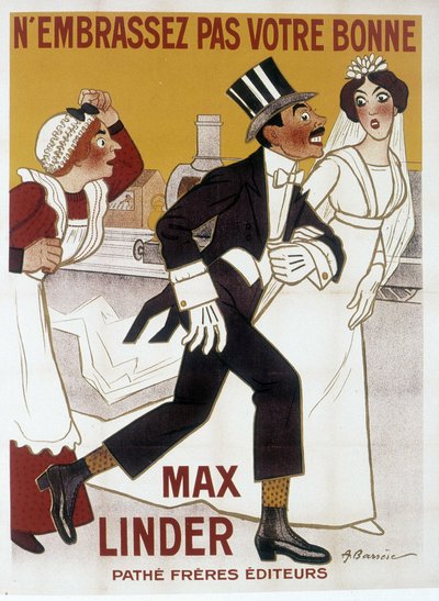Cartel de Max Linder, ill. por Barrere de Adrien Barrere