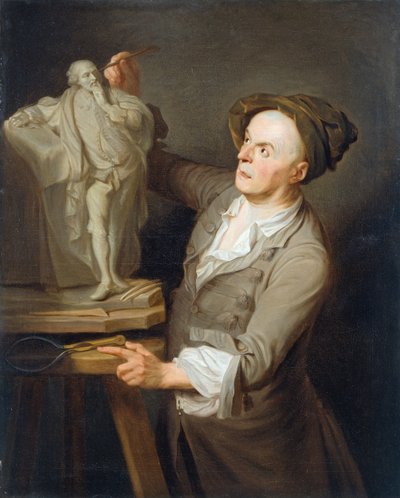 Louis-Francois Roubiliac (1695-1762) Modelando su Monumento a Shakespeare de Adrien Carpentiers
