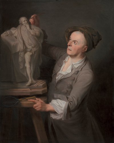 Louis-Francois Roubiliac modela su monumento a Shakespeare de Adrien Carpentiers