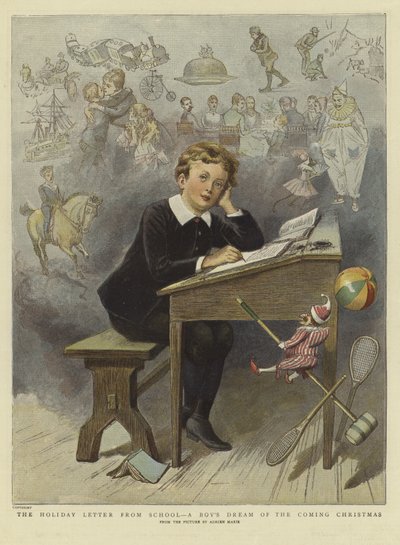 La carta de vacaciones de la escuela de Adrien Emmanuel (after) Marie