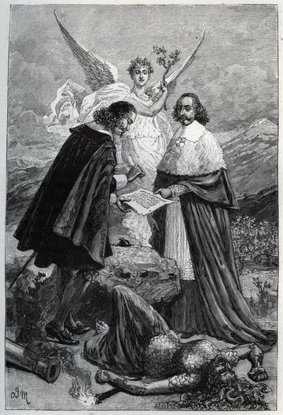 Alegoría del Tratado de Paz de los Pirineos el 7 de noviembre de Adrien Emmanuel Marie