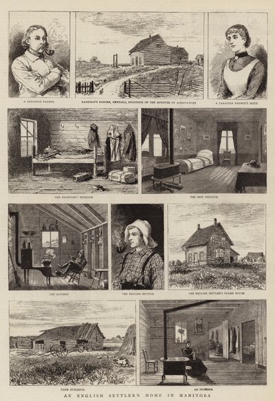 El Hogar de un Colono Inglés en Manitoba de Adrien Emmanuel Marie