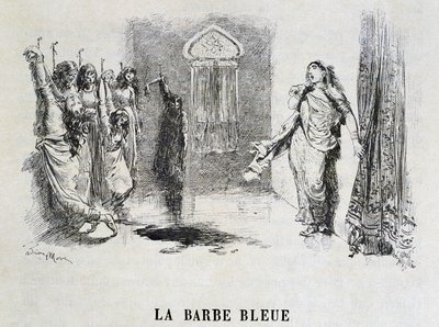 Barba Azul - en “Los cuentos de hadas” de Charles Perrault, ilustraciones de Adrien Marie de Adrien Emmanuel Marie