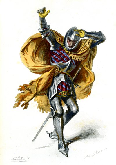 Conversión de San Pablo: Saulo, representación bajo el rey francés Carlos VI. 1872 (grabado) de Adrien Emmanuel Marie
