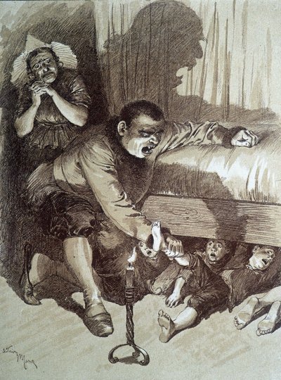 Pulgarcito - en "Los cuentos de hadas" de Charles Perrault, ilustraciones de Adrien Marie. de Adrien Emmanuel Marie