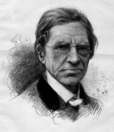 Retrato de Emile Littre (1801-1881), filólogo, médico y político francés. Grabado por Adrien Marie en “The Illustrous World” n°1263 del 11 de junio de Adrien Emmanuel Marie