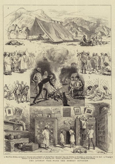 La Guerra Afgana, con la División de Bombay de Adrien Emmanuel Marie