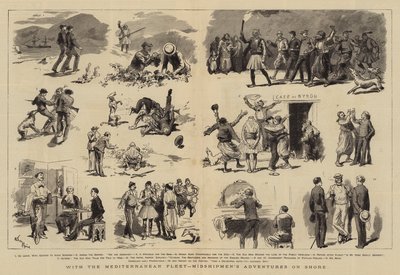 Con la flota del Mediterráneo, aventuras de los guardiamarinas en tierra de Adrien Emmanuel Marie