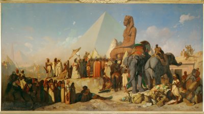 Cambises y Psamético de Jean Adrien Guignet