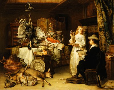 El estudio del artista, 1879 de Adrien Joseph Verhoven Ball