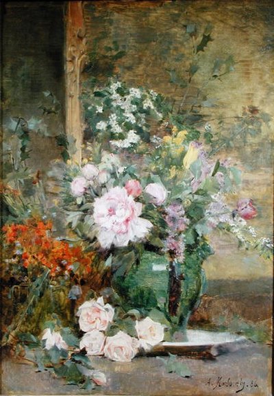 Naturaleza muerta con flores de Adrien Karbowsky