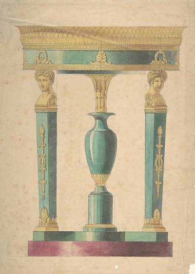 Diseño para una mesa, principios del siglo XIX de Adrien Louis Marie Cavelier.
