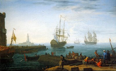 Escena de puerto mediterráneo de Adrien Manglard