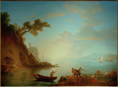 Costa Napolitana al Amanecer de Adrien Manglard