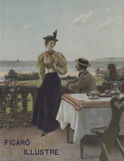En Villers-sur-Mer. Portada de Le Figaro Illustré, julio de 1897 de Adrien Moreau