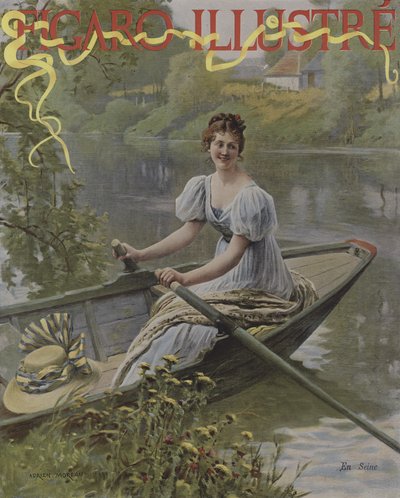En el Sena. Portada de Le Figaro Illustré, julio 1895 de Adrien Moreau