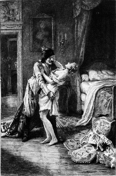 Grabado de Adrien Moreau (1843-1906) ilustrando 
