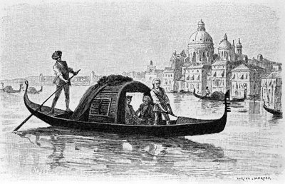 Grabado de Adrien Moreau (1843-1906) ilustrando 