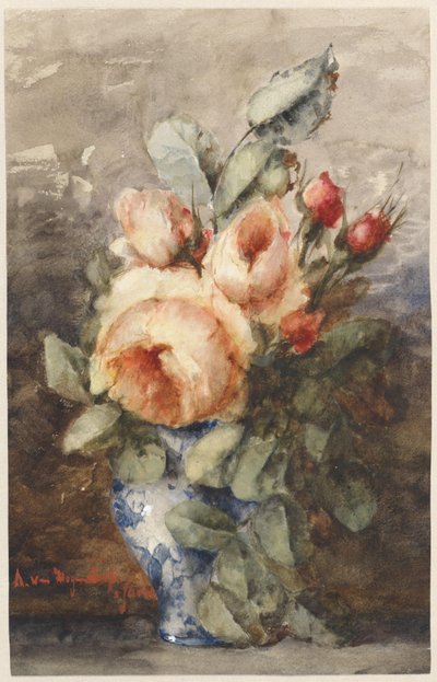Ramo de rosas en un jarrón de Adrienne Jacqueline s