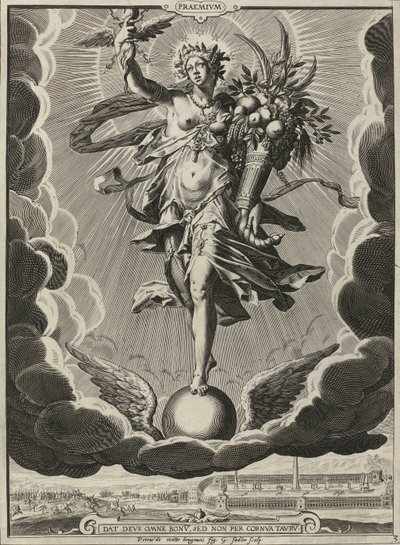 Recompensa / Premium Praemivm (título sobre el objeto) Rasgos para una vida exitosa (título de la serie) de Egidius  Sadeler (II)
