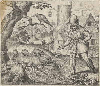 Fábula del aguilucho y el cuco de Egidius  Sadeler (II)