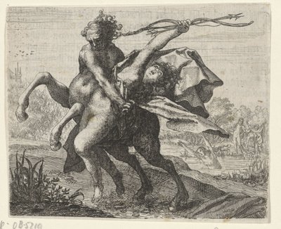 Fábula del rapto de una mujer por un centauro de Egidius  Sadeler (II)