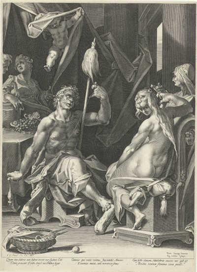 Hércules en Omphale de Egidius  Sadeler (II)