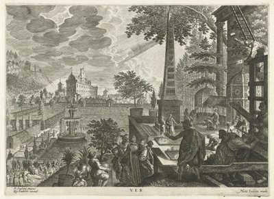 Primavera Ver (título en el objeto) Las cuatro estaciones (título de la serie) de Egidius  Sadeler (II)