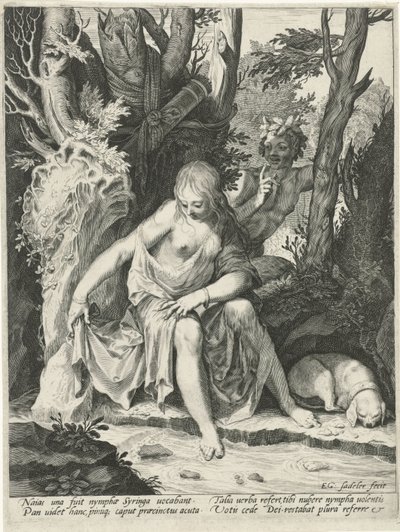 Pan espía a la ninfa Syringe de Egidius  Sadeler (II)