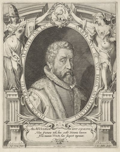 Retrato de Maerten de Vos a los 60 años de Egidius  Sadeler (II)