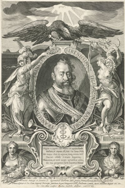 Retrato de Segismundo Báthory, Príncipe de Transilvania de Egidius  Sadeler (II)